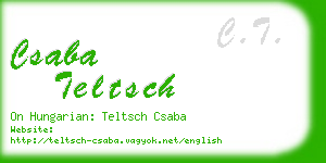 csaba teltsch business card